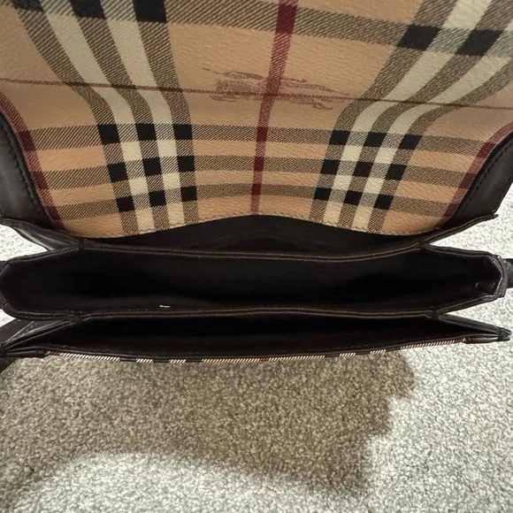 BURBERRY Haymarket Check Canvas Small Paisley Crossbody Bag - Picture 9 of 16